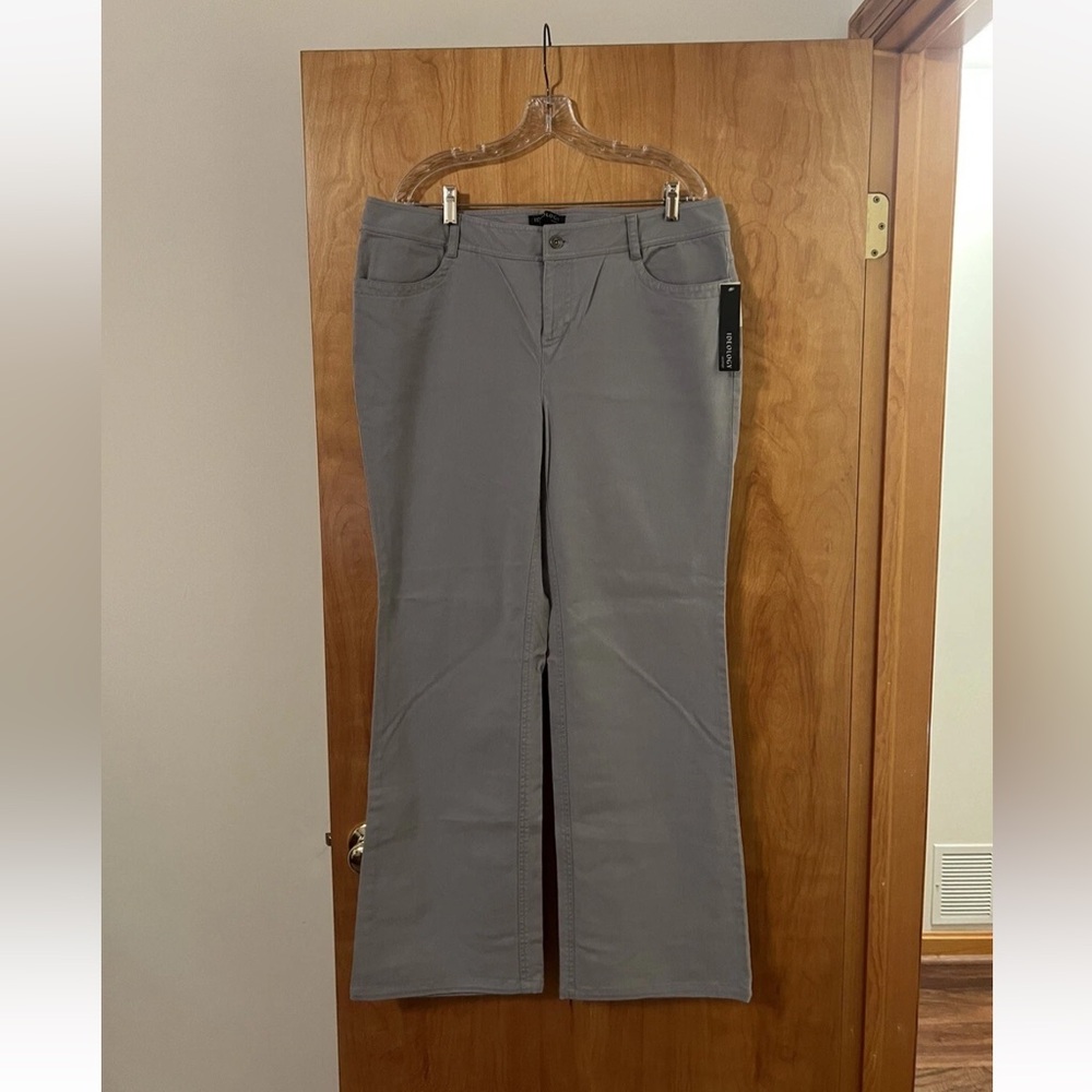 Ideology Woman Boot Leg Bootcut Pants Jeans Gray Vintage 90s Y2K Size 16W NWT